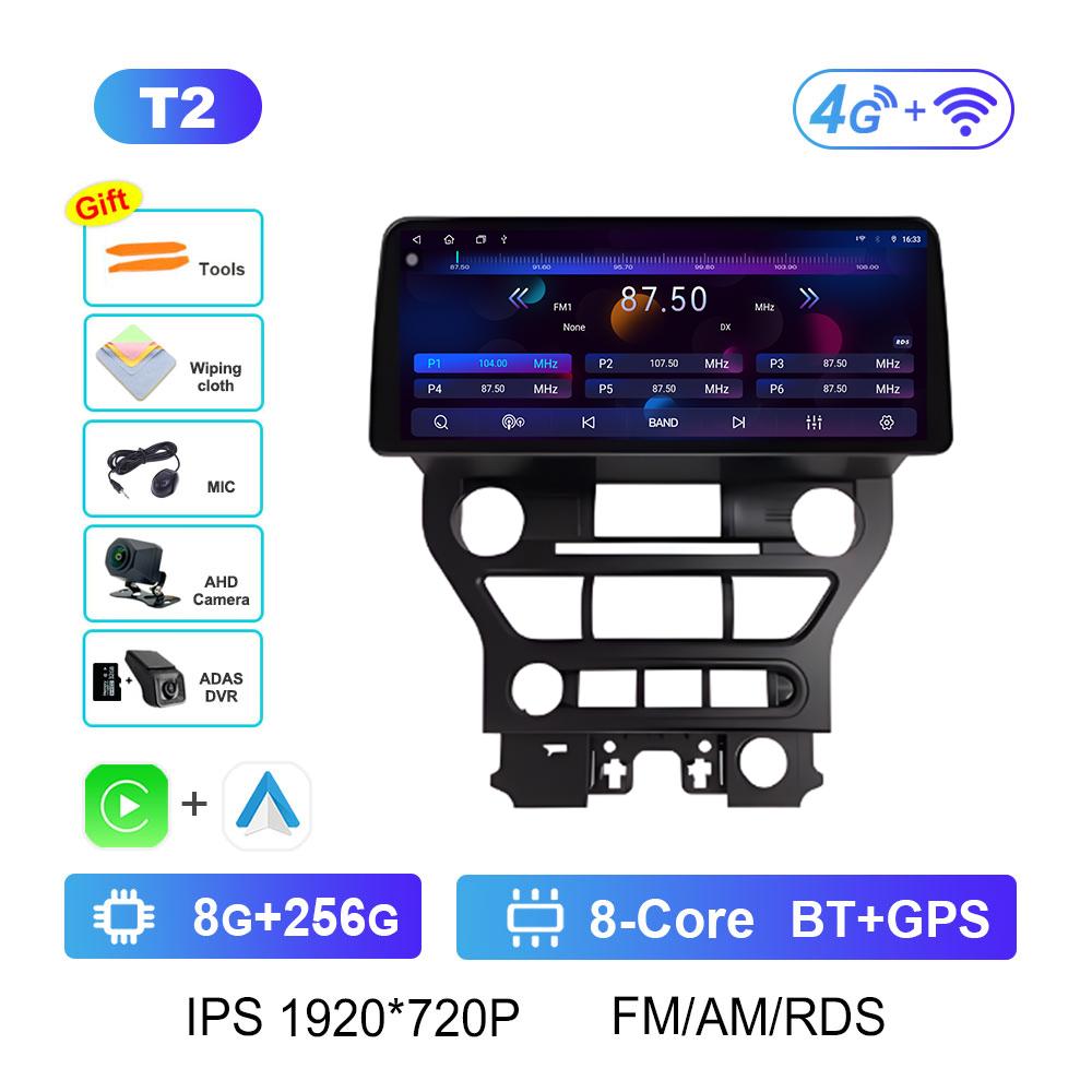 Android Smart System for Ford Mustang 2015 2016 2017 2018 - 2020 Wireless Carplay DSP Stereo Cooling Fan GPS Navigation No 2 Din
