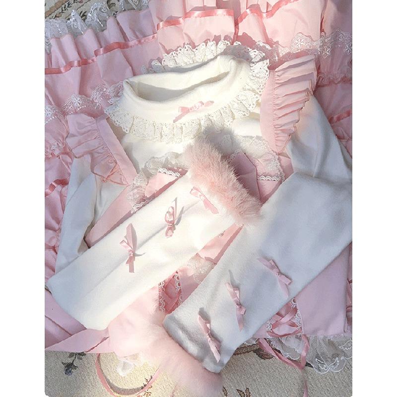 

Бант Немецкий бархатный базовый топ женский осенне-зимний сшивной облегающий с длинным рукавом футболка полуводолазка кружевной топ XL розовый