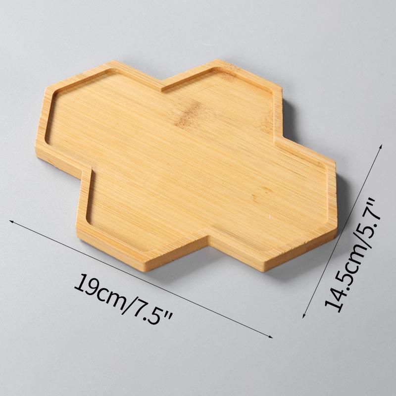 Mini Bamboo Sweet Table Decoration Trays Decorative Plates Cup Coaster Trays Coffee Cup Plate Desktop Ornament Home Decor