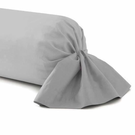Bolster Cover - HOMEROKK - 45 X 205 Cm - 100% Cotton - Light Grey - Durable Fabric