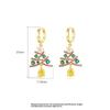 Sparkling Zircon Christmas Tree Earrings For Women Rhinestone Xmas Tree Dangle Earring Girls Holiday Versatile Jewelry