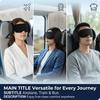 2-in-1 Travel Sleep Kit with Detachable Memory Headrest and Blackout Eye Mask, Breathable Neck Support for Plane, Train and Car