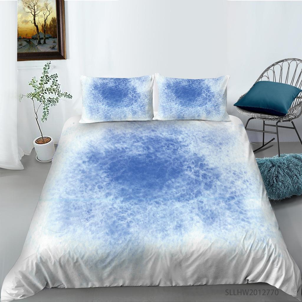 Tie Dye Bettwäscheset King Queen Größe Buntes Spritzfarben-Kunststil Bettbezug für Teenager Erwachsene mit Kissenbezug Weicher Steppdeckenbezug