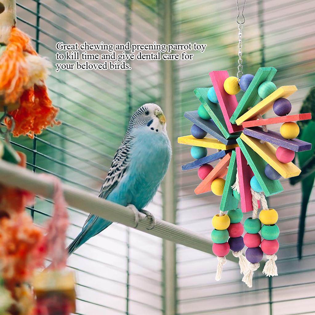 Parrot Toy Bird Toys Hanging Standing Toy Parrot Swing Suitable for Parrots and Birds