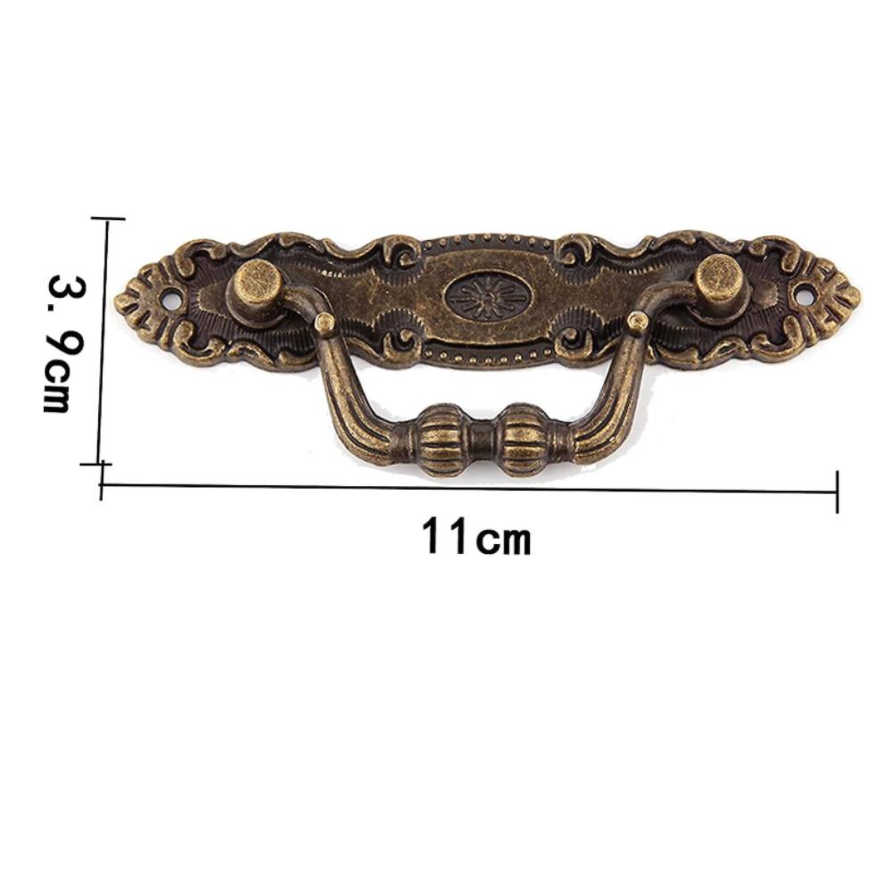 6 Pieces Vintage Zinc Alloy Drawer Pulls, Come With 12 Screws, Zinc Alloy Cabinet Handle, For Furniture Cupboards, Cabinets, Dressers, Wooden Boxes
