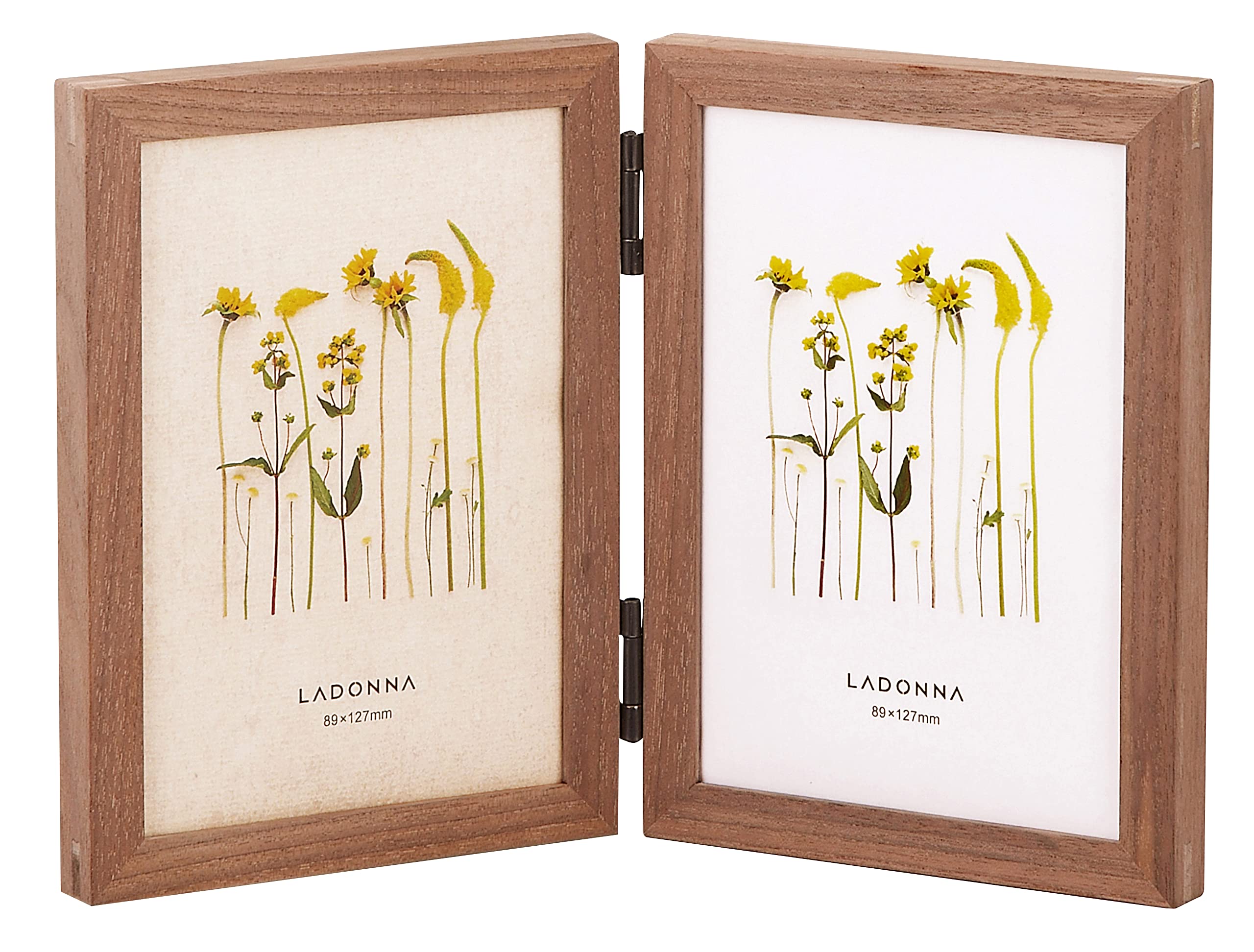 

LADONNA AVANTI Photo Natural Brown Frame, DF53-LD-BR, Wood, Walnut, Large, 2-Sided,