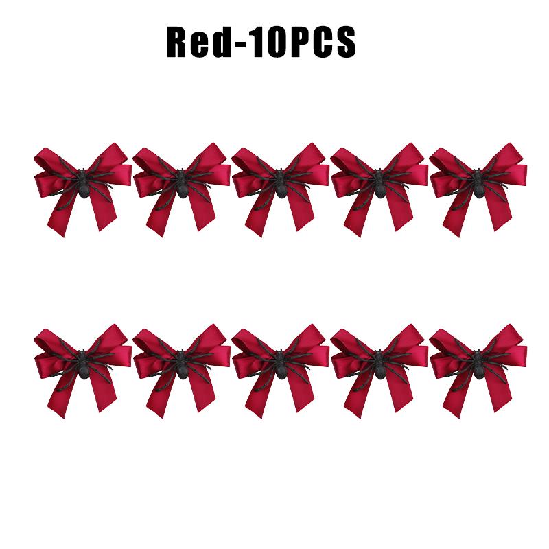 Cute Halloween Spider Hair Clip Bow Decorated Gothic Hairpin Funny Side Clip For Bangs Creepy Party Accessory Women Girls