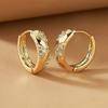 Luxury Gold Color Geometric Hoop Earrings for Women Fashion Zircon Circle Earring Trending Wedding Jewelry