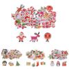50 Pcs Xms Sticker Decorative Sticker Craft Photo Albums Waterproof Stickers