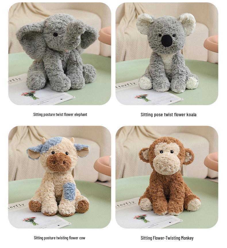 Cross-Border Plush Animal Dolls: Panda, Fox & Highland Cattle Creative Plush Toys