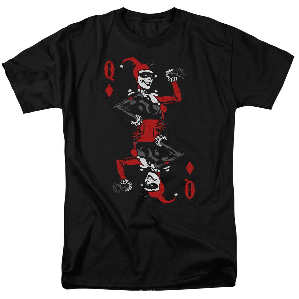 Harley Quinn Of Diamonds T Shirt Licensed Comic Book Tee Black S