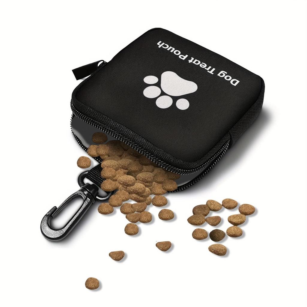 Dog Paw Print Faux Leather Coin & Treat Zipper Pouch – Waterproof & Multi-Functional