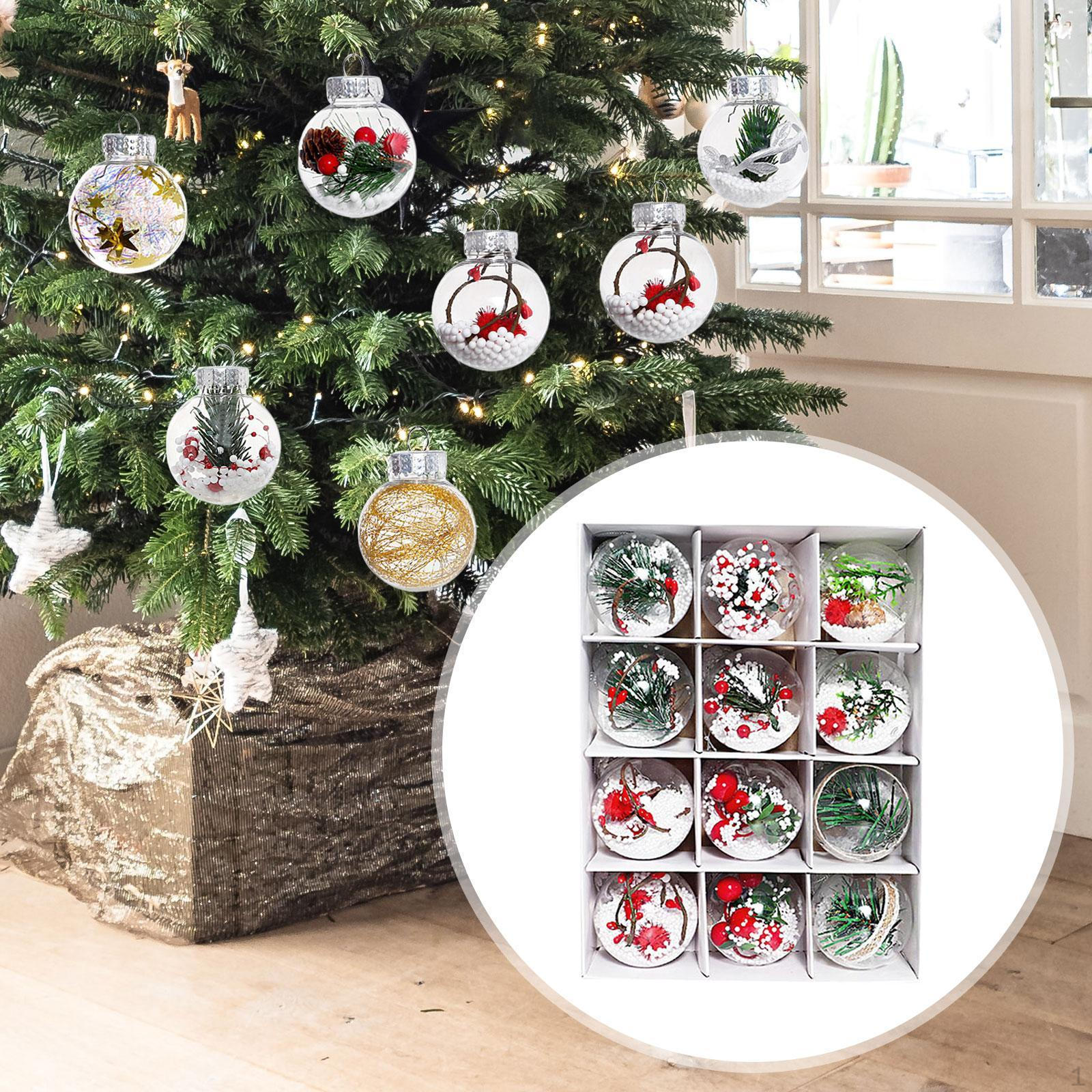 

12 шт. Рождественские шары, украшения, декоративные безделушки, декоративная сцена, реквизит для вечеринки, небьющийся для A Set