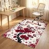 Cherry Blossom Theme Soft Crystal Velvet Rug Custom Name & Text Print Non Slip Floor Rug for Bedroom Living Room