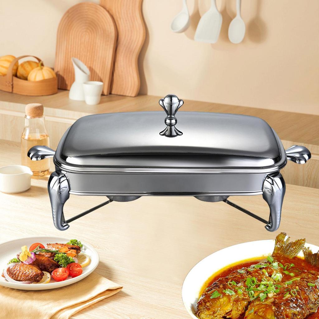 Chafing Dish Buffet Set Servierschale Speiseplatte Buffet-Server Buffet-Wärmer 2,9L für Veranstaltungen Catering Party Küche Hochzeit