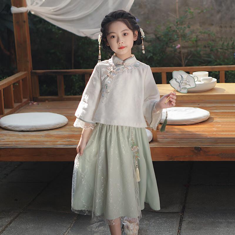 Qiboh Girls' Hanfu New Chinese Style Set 2025