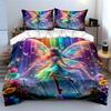 Rainbow Fairy Garden Decoration Set Multiple Sizes Kid's and Adults' Bedroom Exquisite 3PC Bedding Set Gift