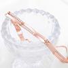 Double Line 14Kgp Rose Gold Fashion Curve Bangle Bracelet