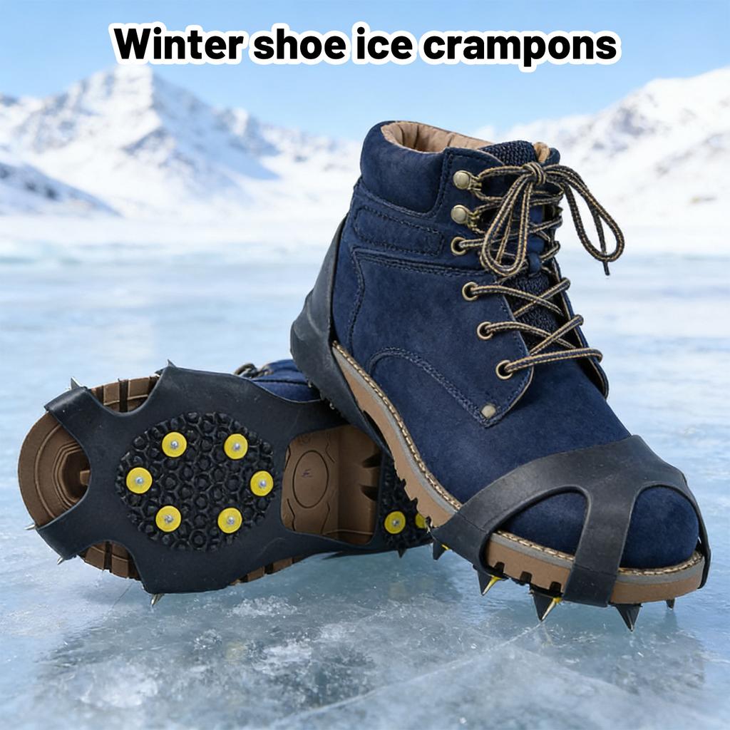 Spikes For Shoes Winter, Spikes For Shoes Smooth Ice, Shoe Claws Cleats Crampons For Shoes Winter, Suitable For Hiking, Trekking, Snow, Ice Outdoor