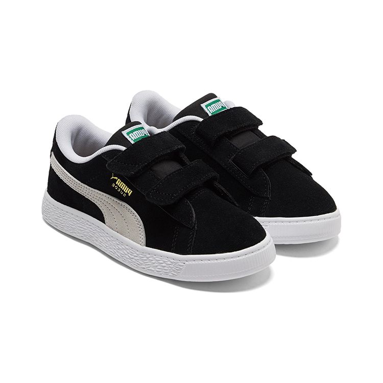 Puma Suede Classic Pohodlné Odolné Nízké Dětské Tenisky Dětské tenisky Černá Bílá 385664-01