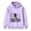 Kids Boys Girls 100% Cotton Crew Neck Short Sleeve T-Shirt, Funny Friends Don't Lie Print Cartoon Casual Summer Soft Lightweight Tees for Children Dai
