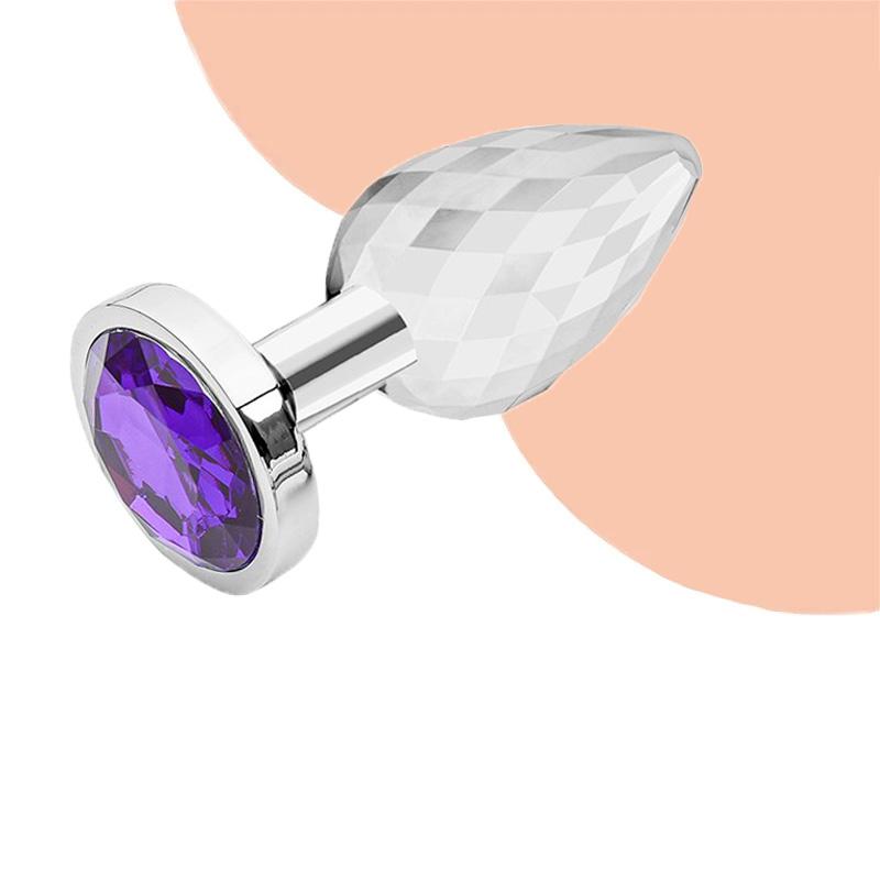 Facettenreiches Analkugeln-Buttplug-Set aus Metall, funkelnd, klein, groß, Analplug, Schmuck, Dildo, funkelnd, Ass Plug, Sexspielzeug, Mann, Frau