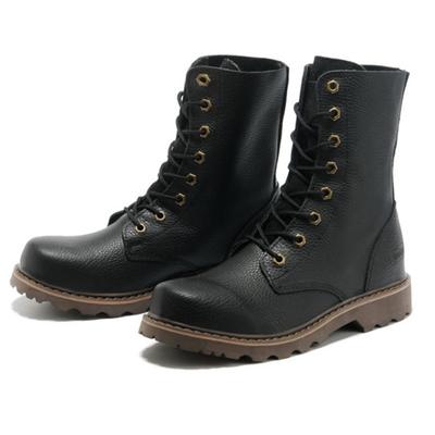 Bottes pour Homme en Cuir de Vache Bottes d'Extérieur en Cuir Bottes d'Outil Britanniques Bottes Martin Décontractées Bottes d'Alpinisme à Grosse Tête Bottes de Locomotive