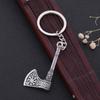 Dreamtimes Viking Axe Pendant Keychain Stainless Steel Men's Celtic Rune Vintage Protector Jewelry Gift Wholesale