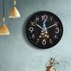 New Romantic LED Wall Clock Circular Living Room Wall Clock Simple Modern Metal Luminous Clock 1207B