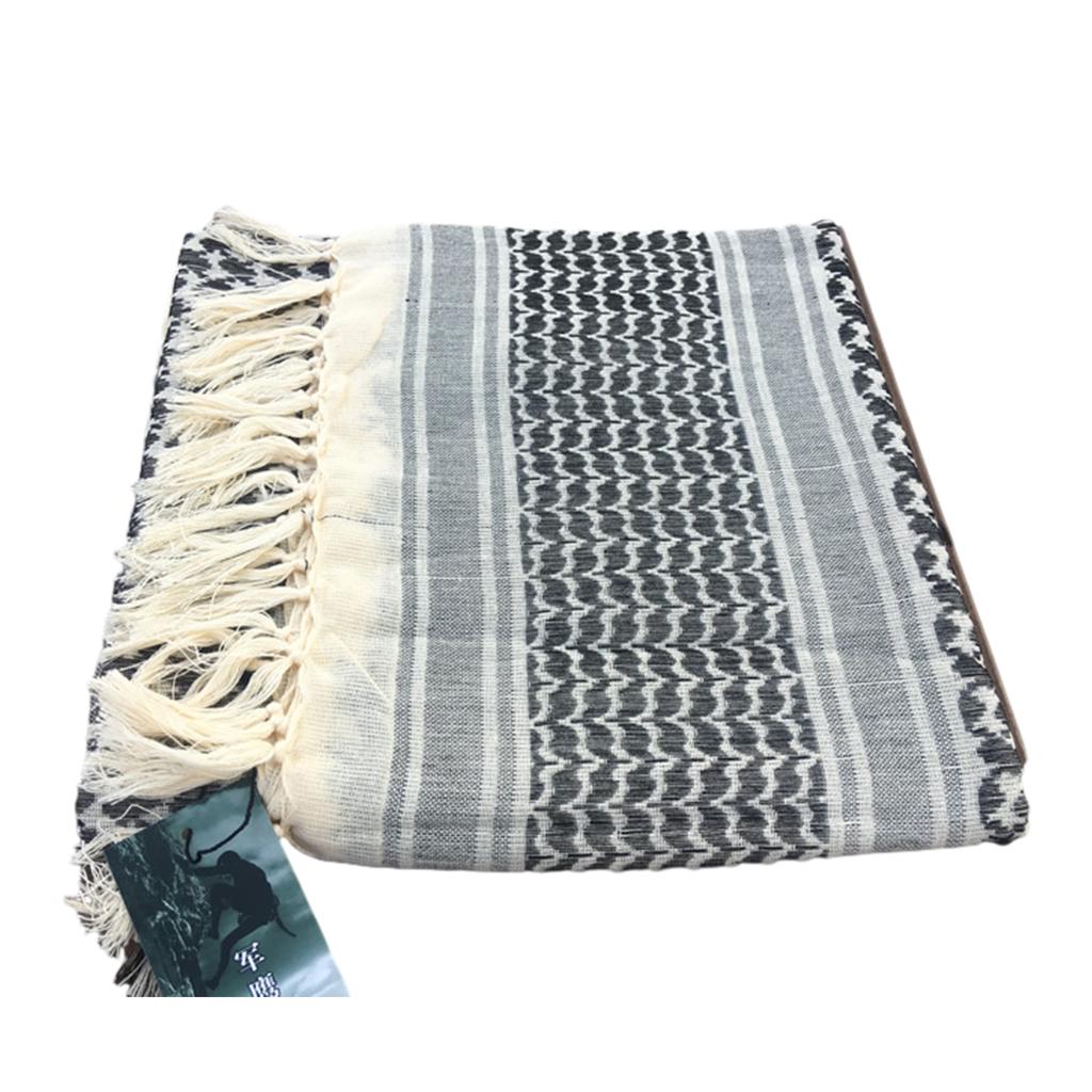 Religious Male Shemagh Scarf Arab Scarf Outdoor Tactically Turban Multi Purpose Head Wrap Cycling Dustproof Kerchief