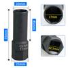 17mm 7-Spline Wheel Lock Socket Anti-Theft Lug Nut Key for Modified Car Rim Tire
