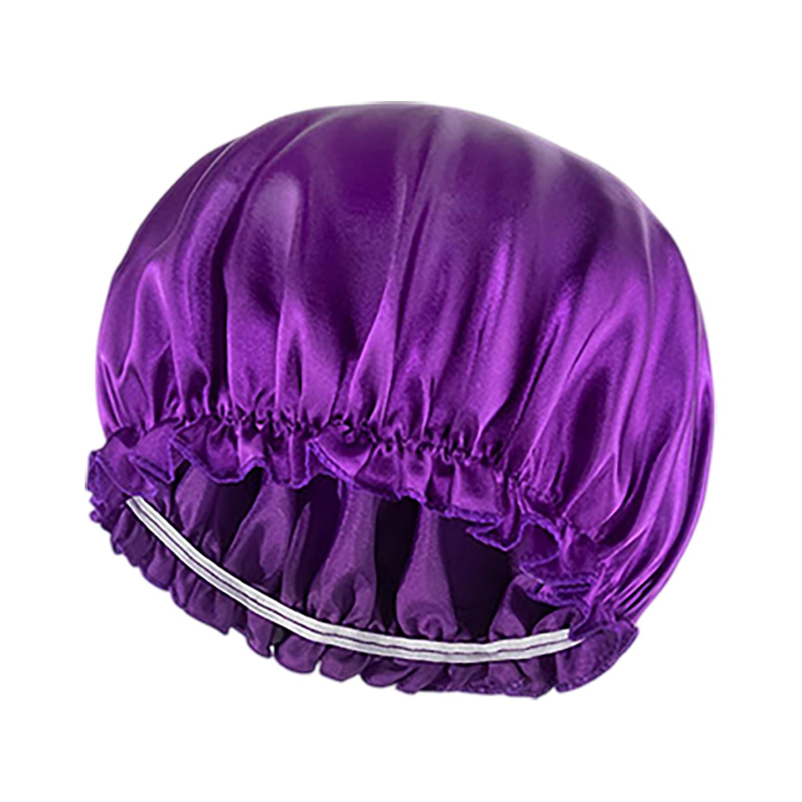 

Женская модная одноцветная жестяная шапочка для волос, домашняя уборка, шапочка для душа, месяц химиотерапии, платок One Size фиолетовый