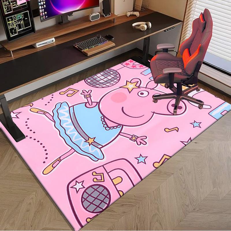 Dance Party With Peppa Area Rug Office rug, Chair Rug, Decor Carpet Livingroom bedroom Mat, Large Size Fan gifts Christmas gifts