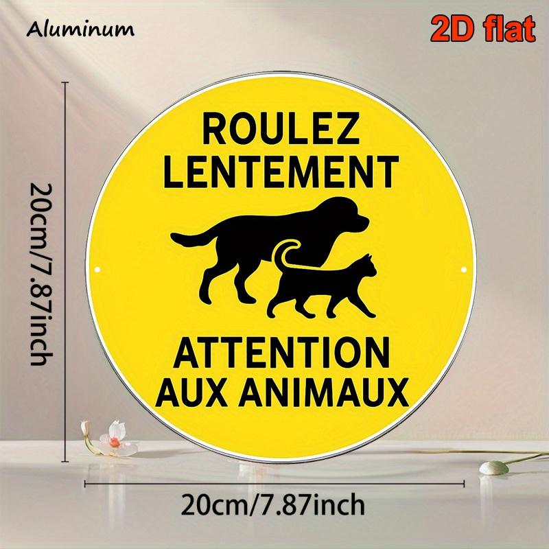 Vintage Aluminum Animal Sign Cm FrenchStyle Weatherproof Metal Plaque Outdoor Garden Patio Wall Decor