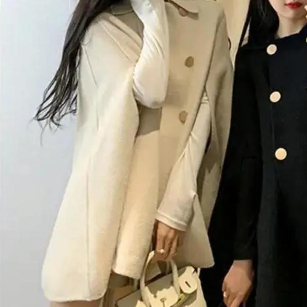 2024 Vinter Varm Elegant Pelsfrakker Kvinner Knapp Patchwork Vintage Løs jakke Kvinnelig koreansk motedesigner Uformell ytterkåpe Ny