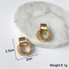 New Exaggerated Twist Metal Dangle Earrings for Women Gold Color Punk Fashion Female Hanging Earrings Boho Geometry Ear Zircon
