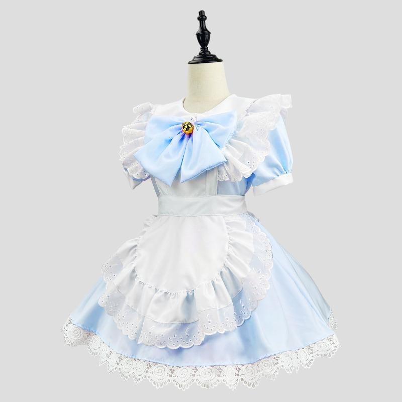 Cute Lolita Bunny Cosplay Black and White Maid Maid Outfit Lolita Dress