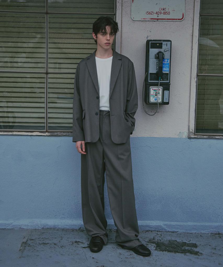 Lad Edition Wool Blended Oversized Jacket_Khaki Gray