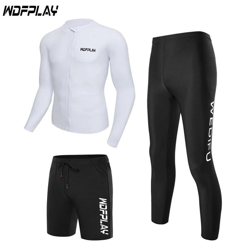 Womens UV Protection Rash Guard Set Long Sleeve Top Pants Surfing Snorkeling Diving Water Sports