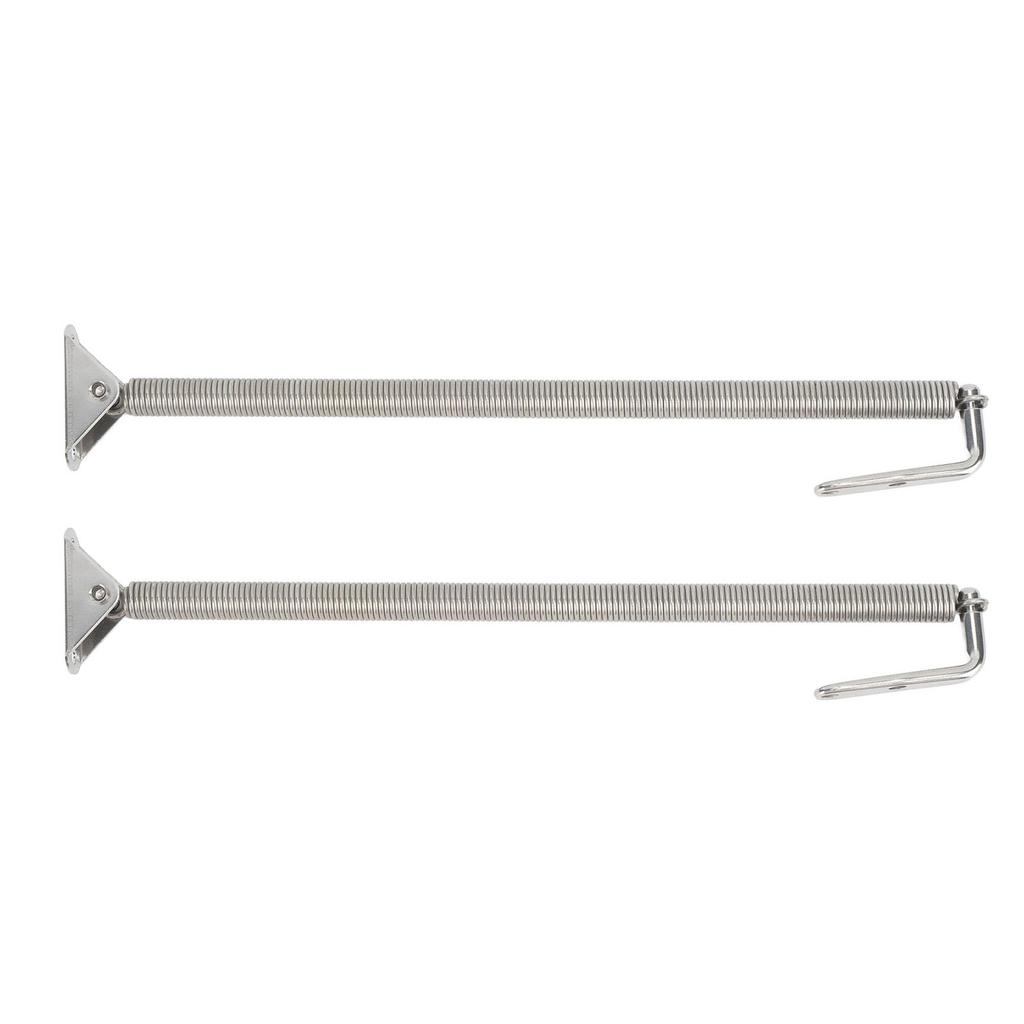 2 Pcs Boat Hatch Support Spring Stainless Steel Adjuster Porthole Door Lid Spring for Yachts Campers 225x15mm