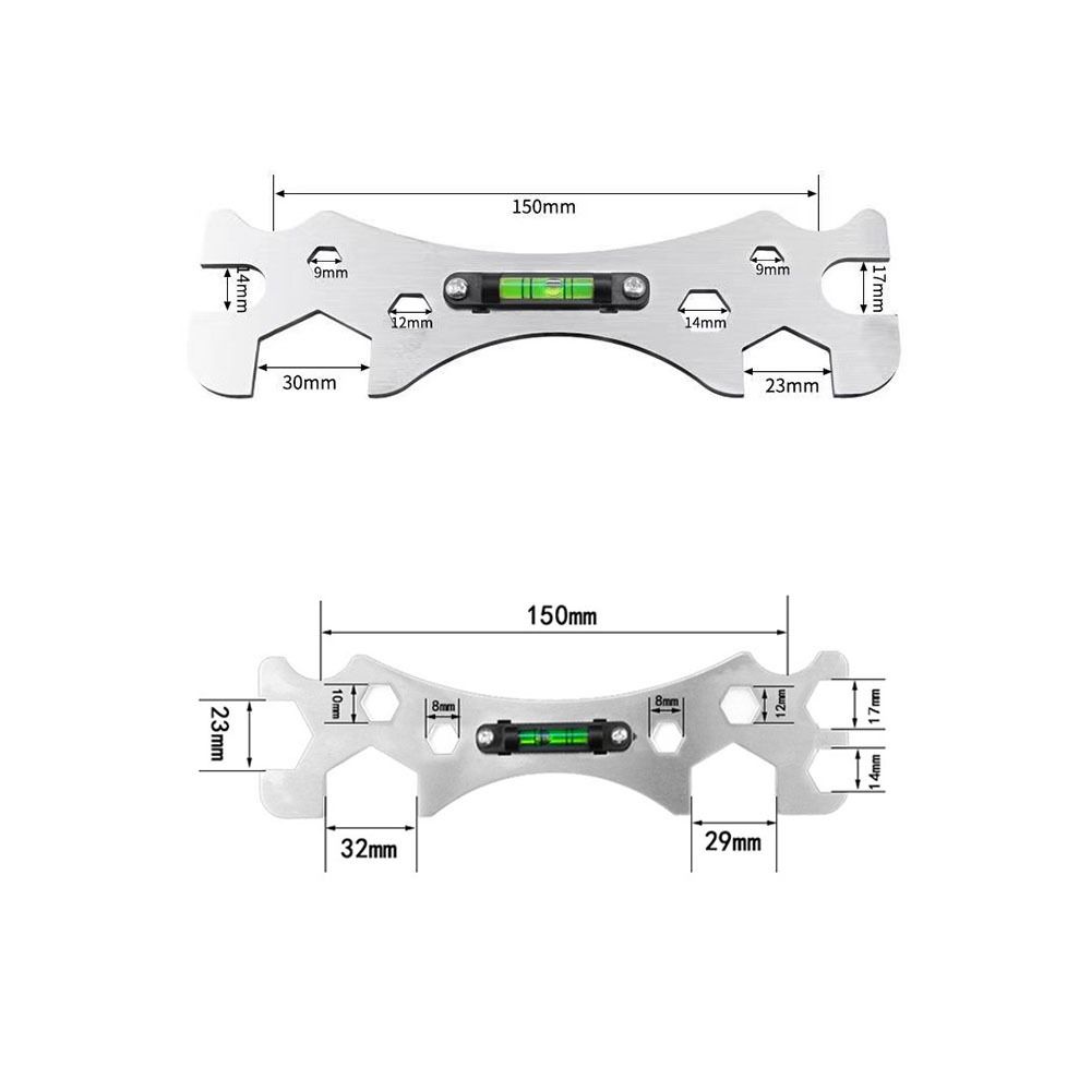 Thickened Hex Screws Wrench Design with Level Gauge Bend Angle Leveling Wrench  Universal