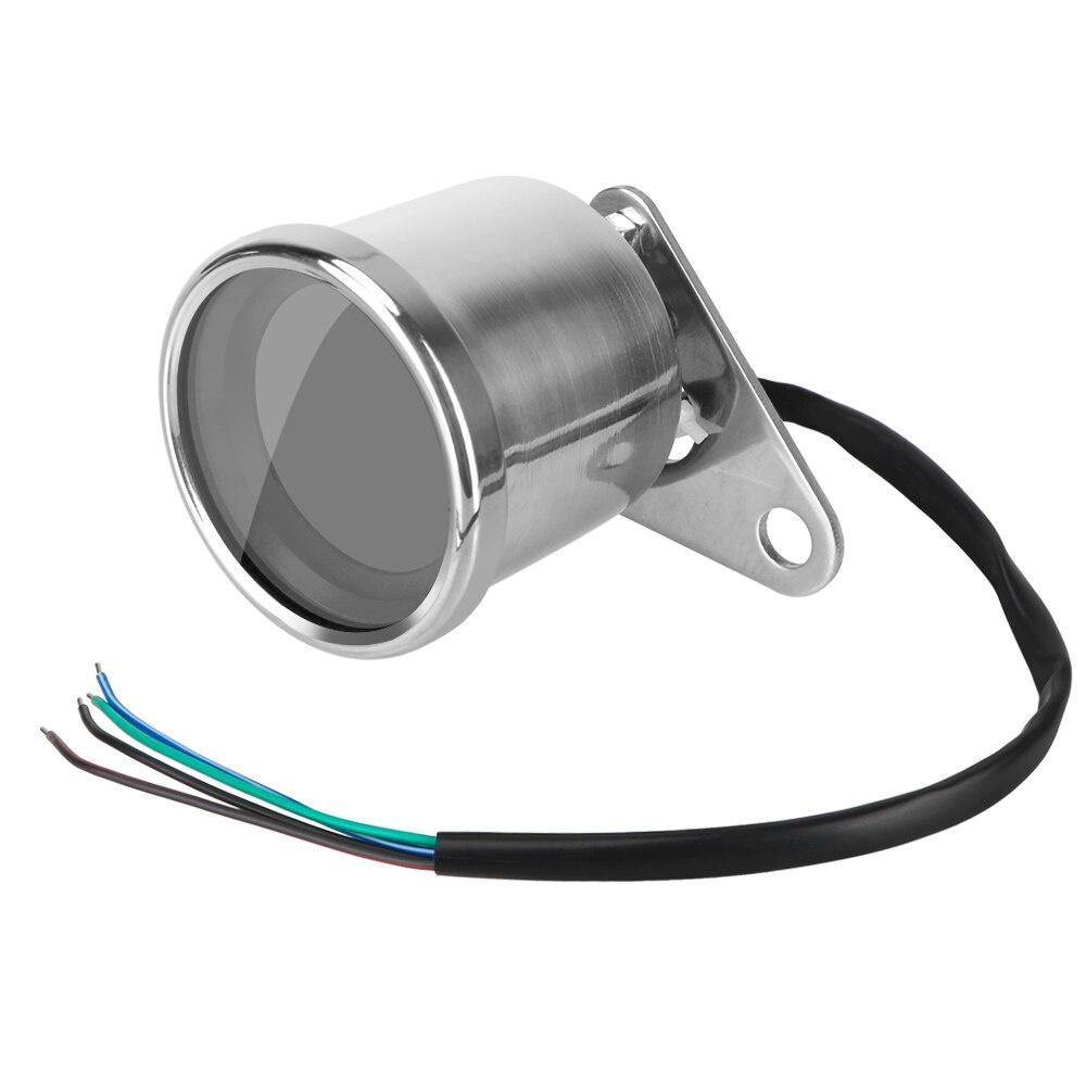 Универсальный мотоцикл цифровой спидометр мотоцикла ретро ЖК-одометр Cafe Racer тахометр индикатор скутер ATV счетчик серебряный