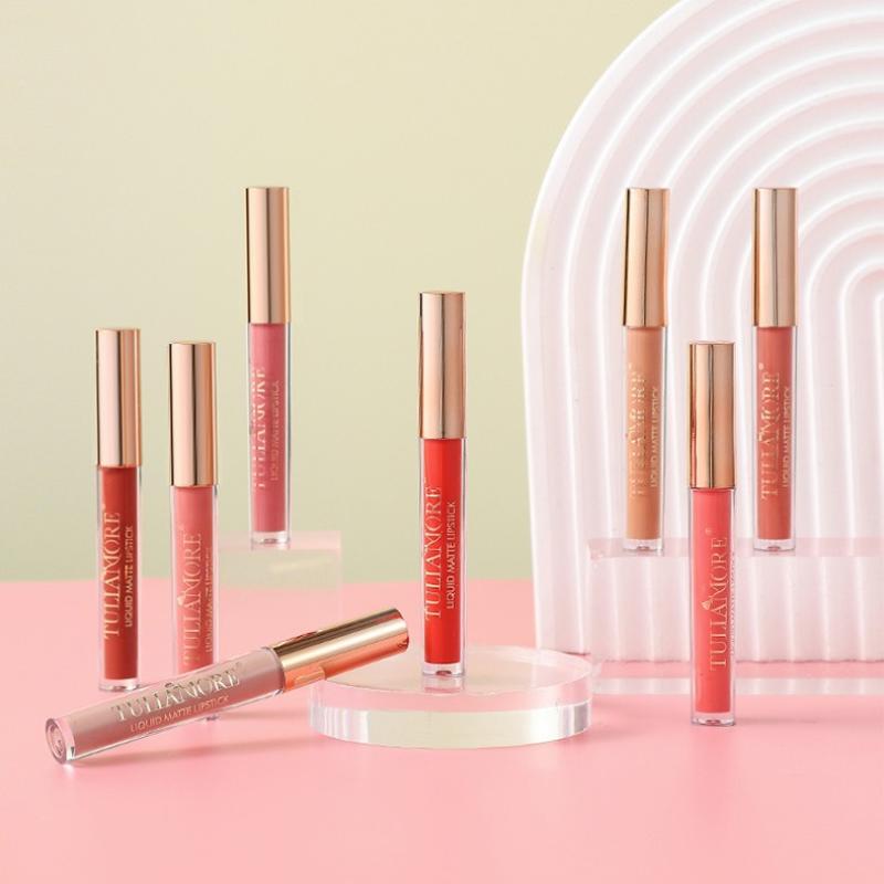 Dimshow Liquid Lip Gloss Lipliner Pencil Combination Durable Easy Makeup Matte Lipstick Velvet Lipliner Don'T Take Off Makeup