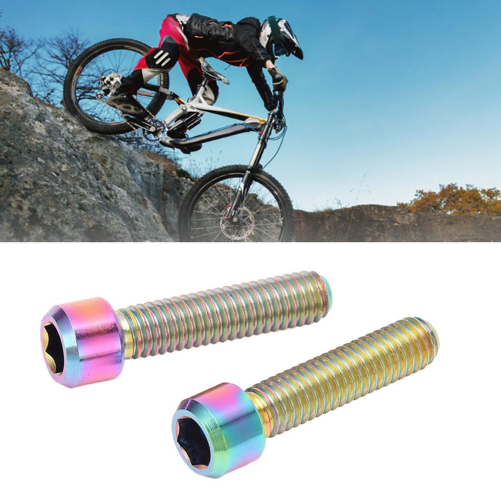 2pcs Bike Stem Screw M6 25mm Extended Alloy Bike Seatpost Screw for Mountain Road Bike