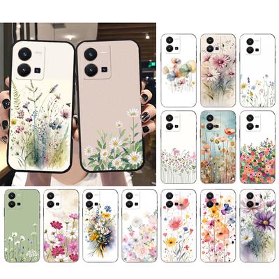 Husă pentru telefon Wildflowers pentru VIVO Y53S Y33S Y01 Y22S Y31 Y21 Y70 Y21S Y72 V21 V2023 V21E V20 SE iQOO Z8x X100 Pro