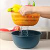 Double-Layer Fruit & Vegetable Washing and Draining Basket - Large, Creative Kitchen Basin & Fruit Plate