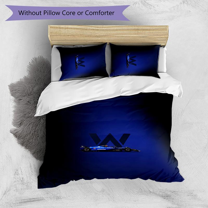 Williams Racing Printed 3PCS Bedding Set Soft Breathable Duvet Cover Pillowcases Set Washable Bedroom Decor Home Gift