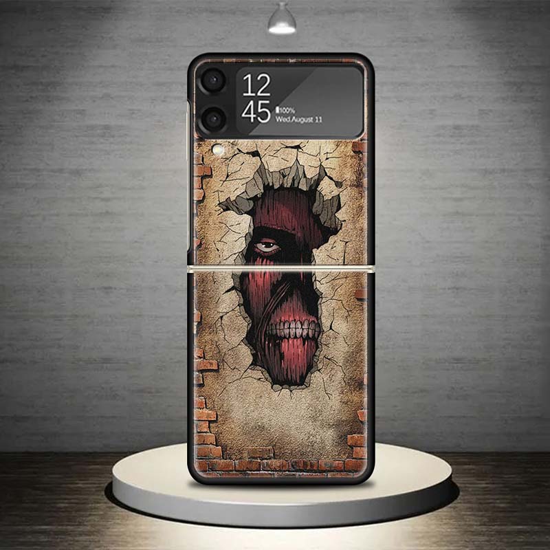 Attack-Titan Rumbling Phone Case For Samsung Galaxy Z Flip 7 6 5 4 3 5G Shockproof Cover Z Flip7 Flip6 ZFlip5 Flip3 Flip4 Luxury