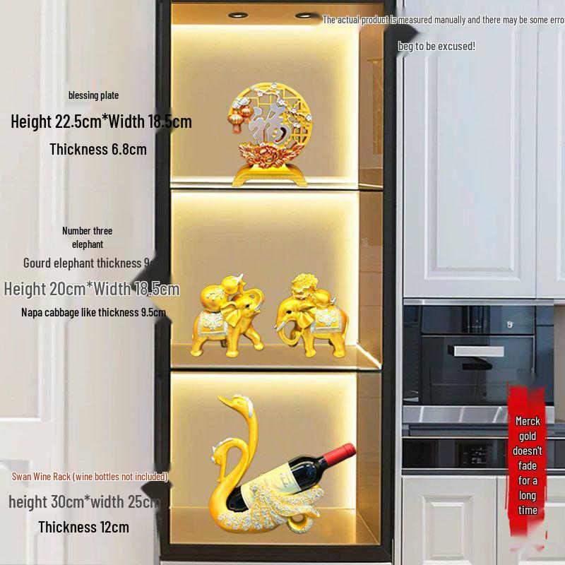 Luxury Wine Cabinet Ornaments for Living Room Entrance Decoration