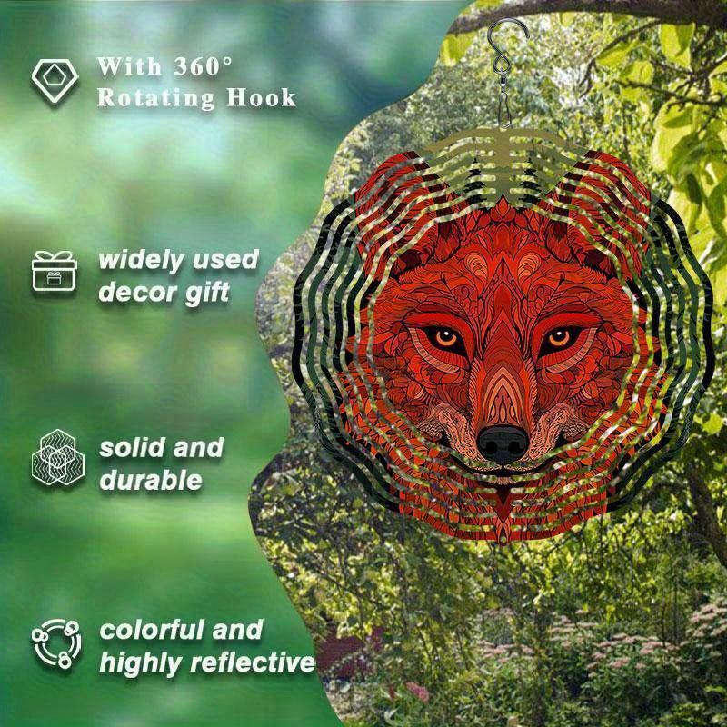 10 Inch Hanging Wind Spinner with 360 Degree Hook for Balcony Garden Decor Spring Summer Outdoor Decoration